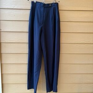 Vintage Issey Miyake Wool Trousers in Navy Size 6 (see measurements)